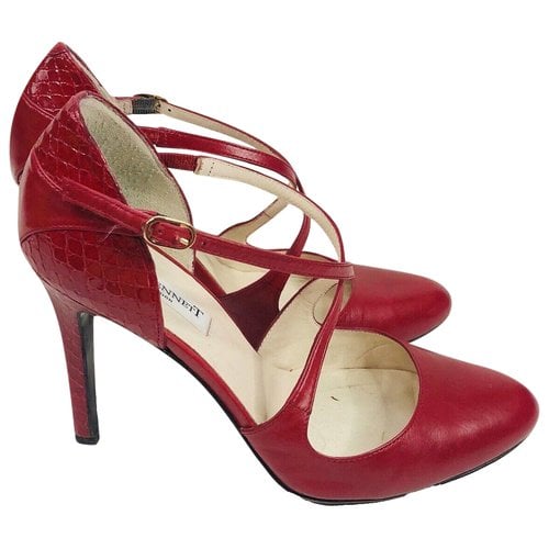 Pre-owned Lk Bennett Leather Heels In Red