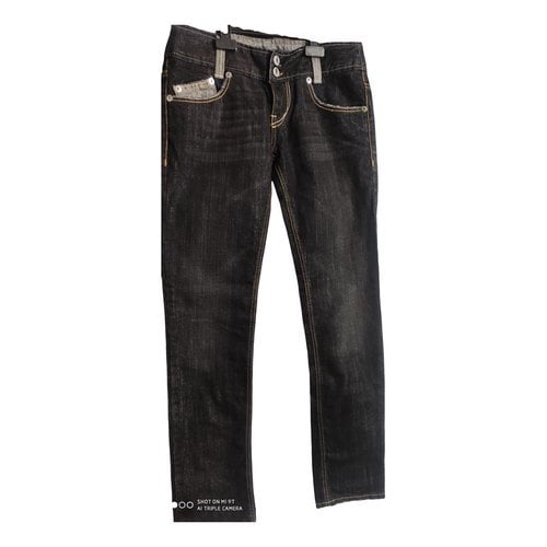 Pre-owned Guess Straight Jeans In Black