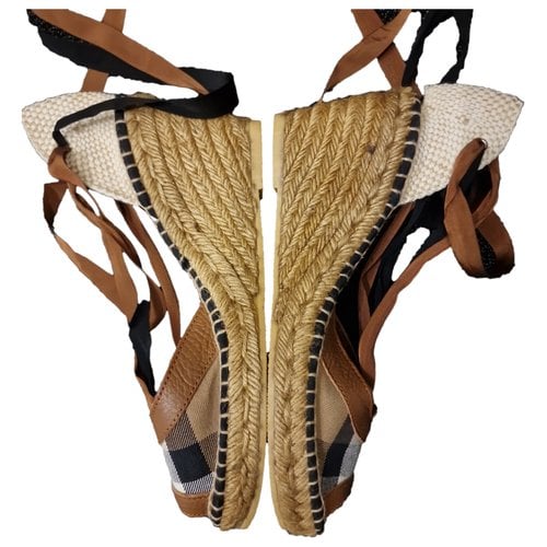 Pre-owned Burberry Espadrilles In Brown