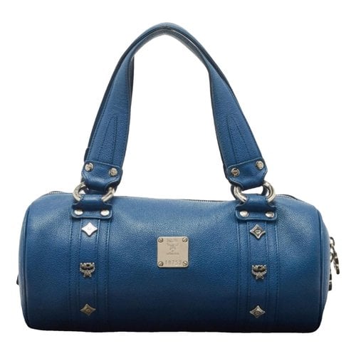 Pre-owned Mcm Leather Purse In Blue