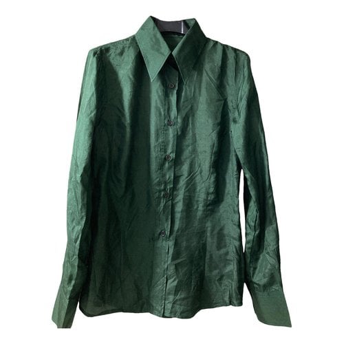 Pre-owned New York Industrie Silk Shirt In Green