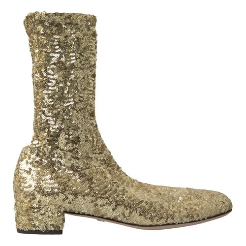 Pre-owned Dolce & Gabbana Boots In Gold