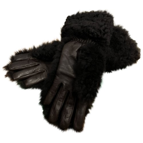 Pre-owned Bottega Veneta Leather Gloves In Brown