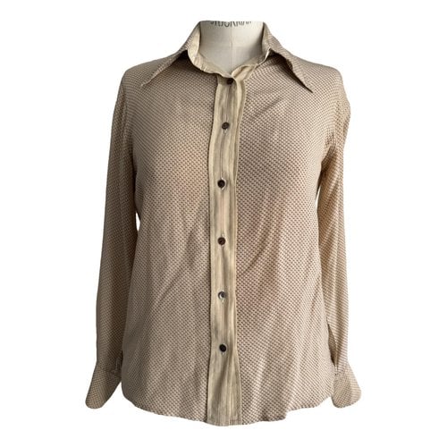 Pre-owned Aigner Silk Blouse In Beige