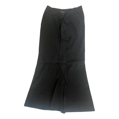 Pre-owned Isabel Marant Linen Skirt In Black