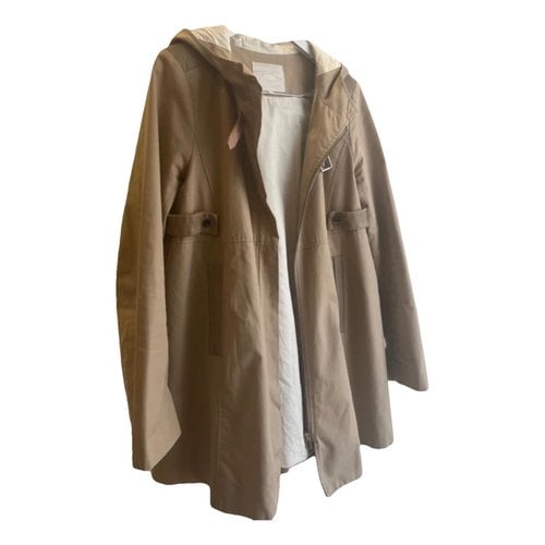 Pre-owned Maje Trench Coat In Beige