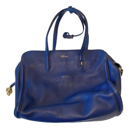 Pre-owned Alexander Mcqueen Legend Leather Handbag In Blue