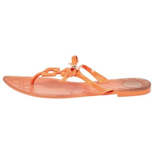 Pre-owned Dior Sandal In Orange