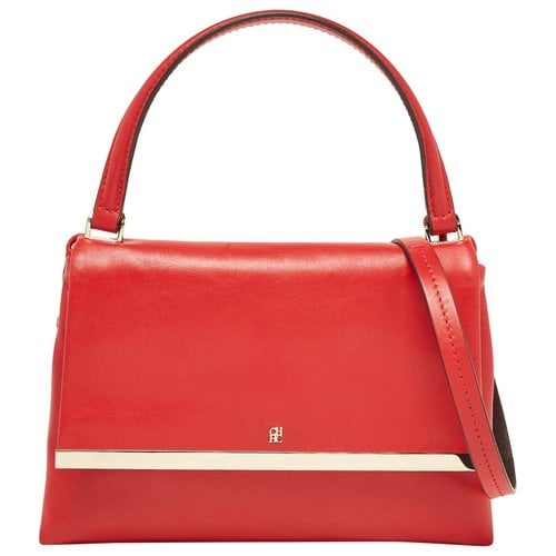 Pre-owned Carolina Herrera Leather Bag In Red