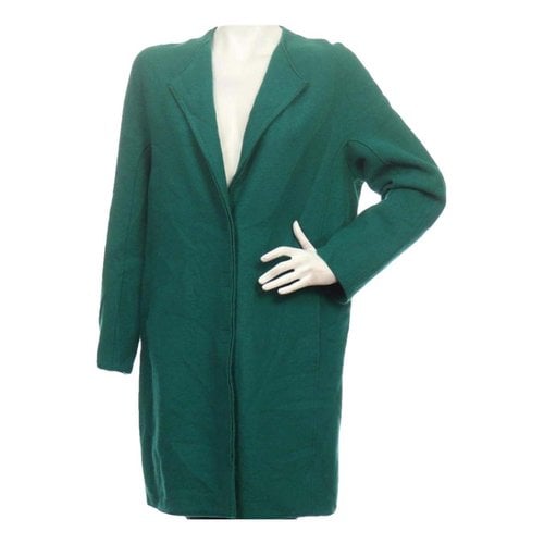 Pre-owned Marc Cain Wool Coat In Green