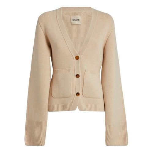 Pre-owned Khaite Cashmere Cardigan In Beige