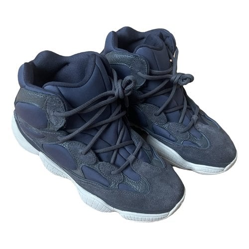 Pre-owned Yeezy X Adidas Leather High Trainers In Blue