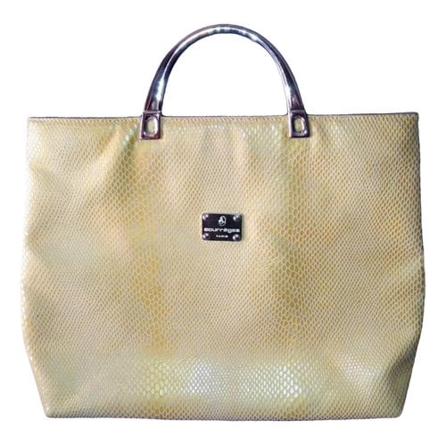 Pre-owned Courrèges Handbag In Yellow