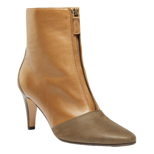Pre-owned Michel Vivien Leather Ankle Boots In Brown