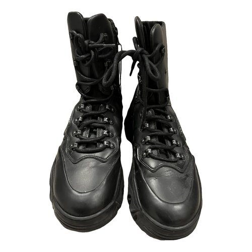 Pre-owned Rombaut Leather Biker Boots In Black