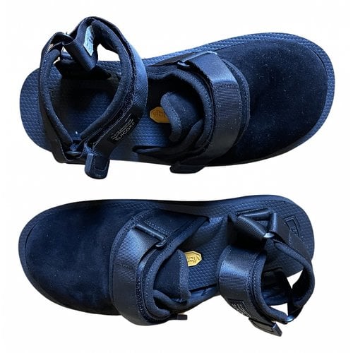 Pre-owned Suicoke Leather Mules In Black