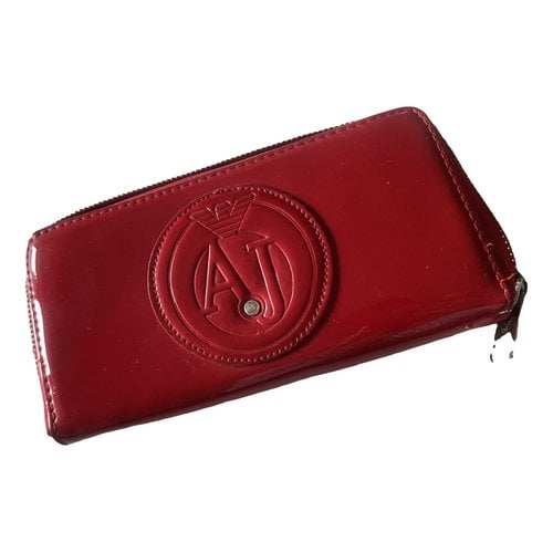 Pre-owned Armani Collezioni Leather Wallet In Red