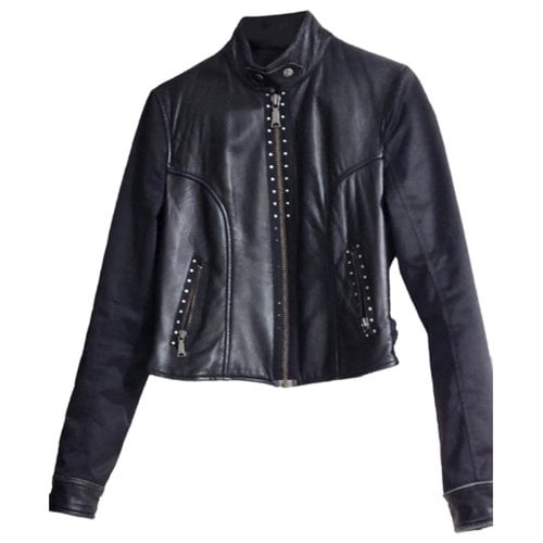 Pre-owned John Richmond Leather Jacket In Black