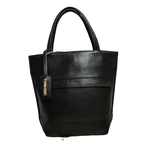 Pre-owned Courrèges Vegan Leather Handbag In Black