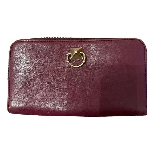 Pre-owned Sonia Rykiel Leather Wallet In Burgundy