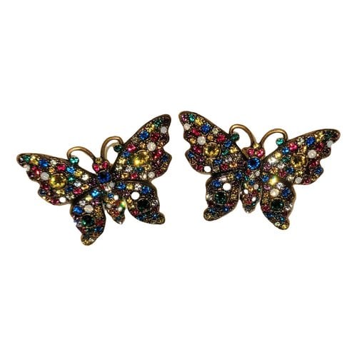 Pre-owned Gucci Crystal Earrings In Multicolour