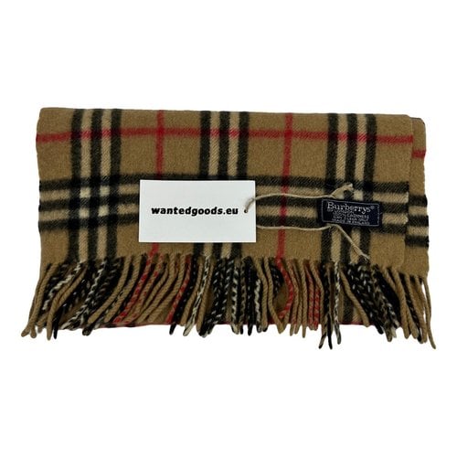 Pre-owned Burberry Cashmere Scarf In Beige