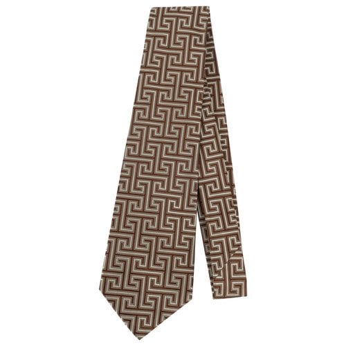 Pre-owned Chanel Silk Tie In Brown