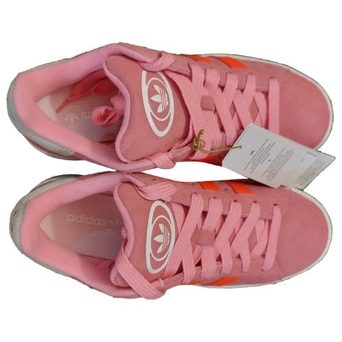 Pre-owned Adidas Originals Leather Trainers In Pink