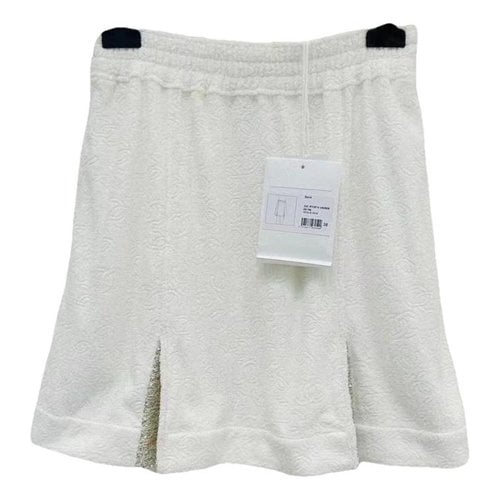 Pre-owned Chanel Skirt In White