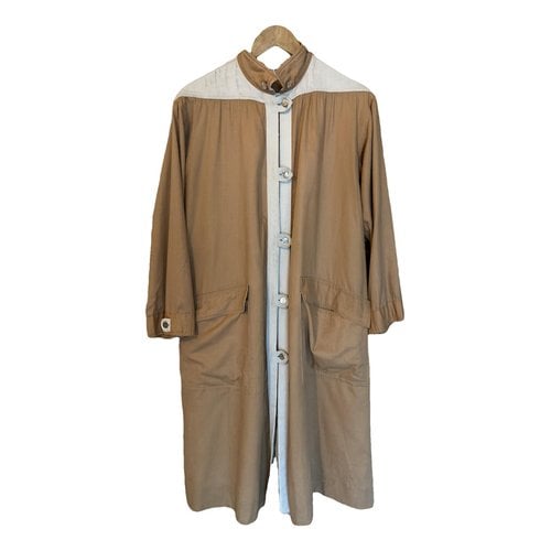 Pre-owned Courrèges Trench Coat In Camel