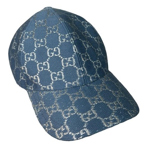Pre-owned Gucci Wool Cap In Blue