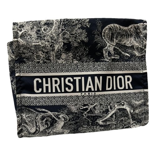 Pre-owned Dior Cloth Vanity Case In Blue