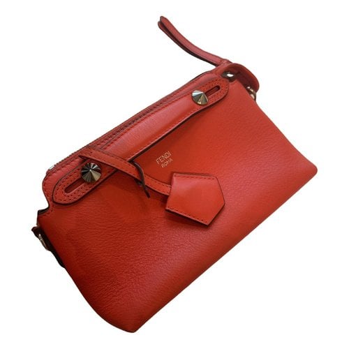 Pre-owned Fendi By The Way Leather Bag In Orange