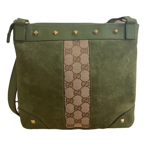 Pre-owned Gucci Leather Travel Bag In Green