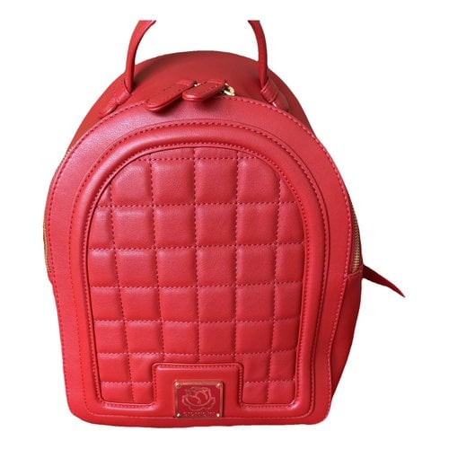 Pre-owned Braccialini Vegan Leather Backpack In Red