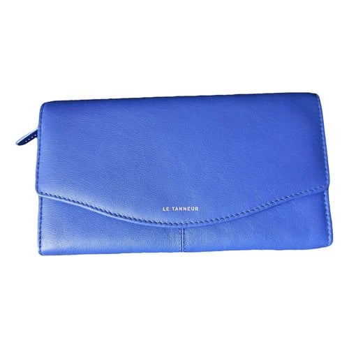 Pre-owned Le Tanneur Leather Wallet In Blue