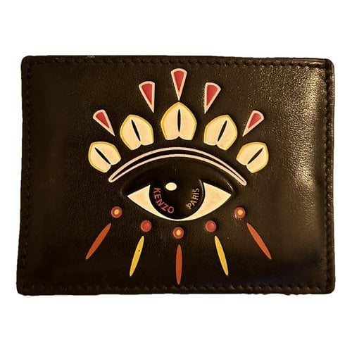 Pre-owned Kenzo Leather Wallet In Black