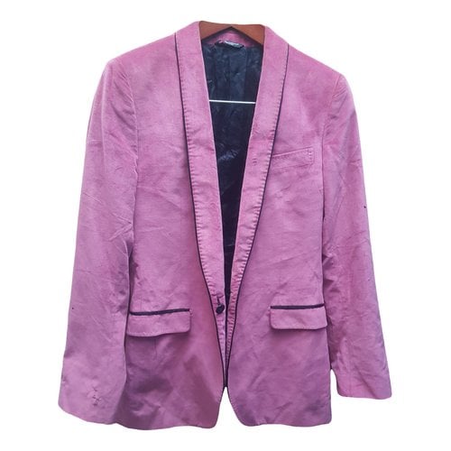 Pre-owned Dolce & Gabbana Velvet Vest In Pink
