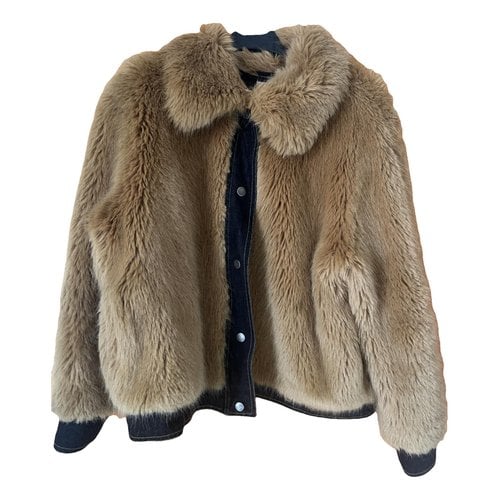 Pre-owned Stella Mccartney Faux Fur Jacket In Camel