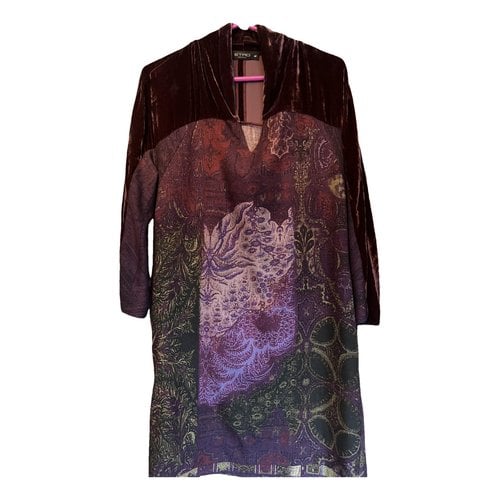 Pre-owned Etro Wool Mid-length Dress In Purple