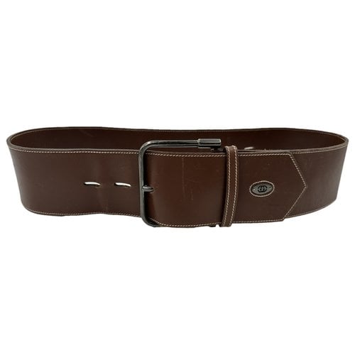 Pre-owned Gucci Leather Belt In Brown