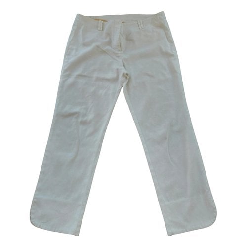 Pre-owned Incotex Straight Pants In White