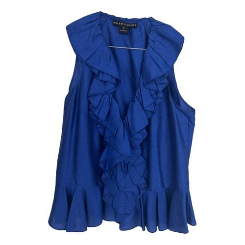 Pre-owned Ralph Lauren Silk Blouse In Blue