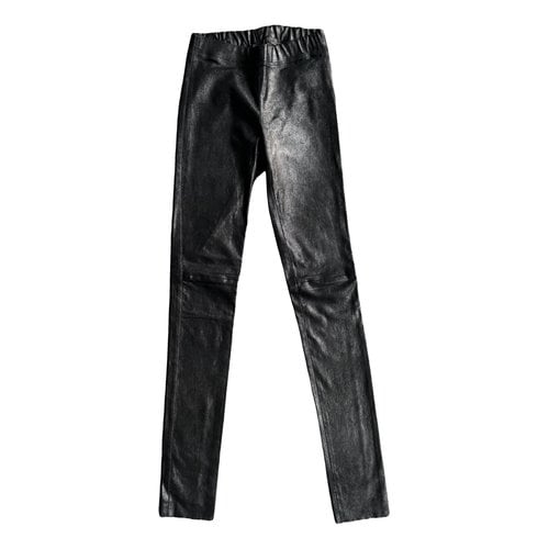 Pre-owned Joseph Leather Leggings In Anthracite