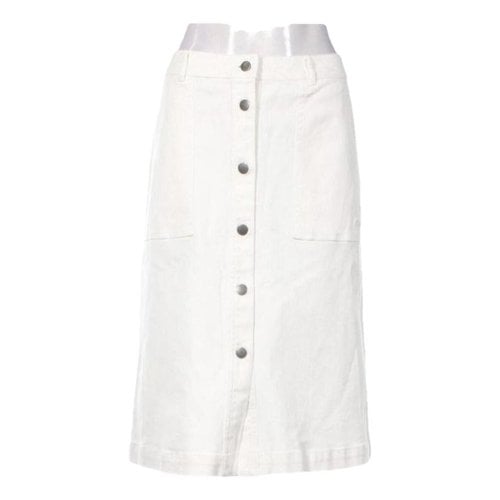 Pre-owned Barbour Mini Skirt In White