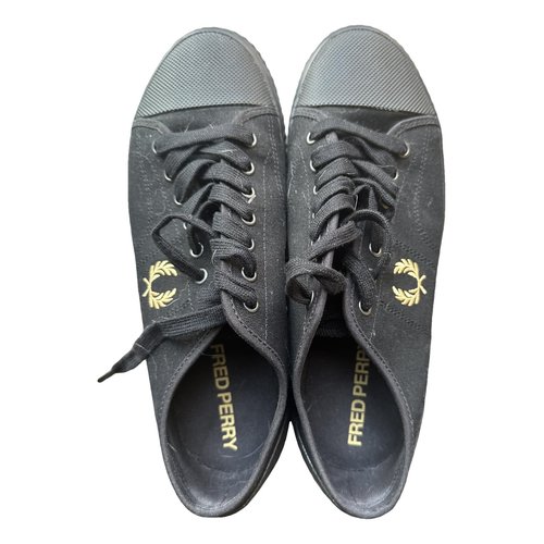 Pre-owned Fred Perry Low Trainers In Black