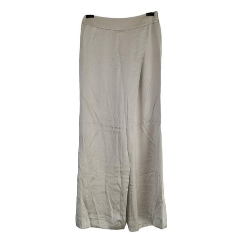 Pre-owned Ralph Lauren Silk Large Pants In Metallic
