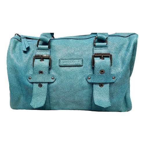 Pre-owned Longchamp Kate Moss Leather Handbag In Blue
