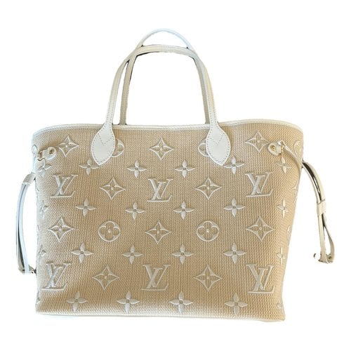 Pre-owned Louis Vuitton Neverfull Tote In Beige