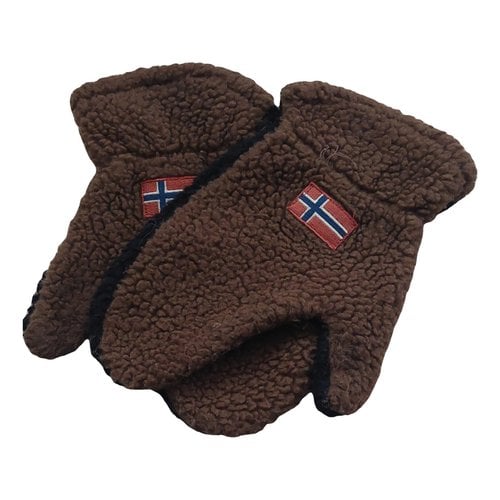 Pre-owned Napapijri Gloves In Brown